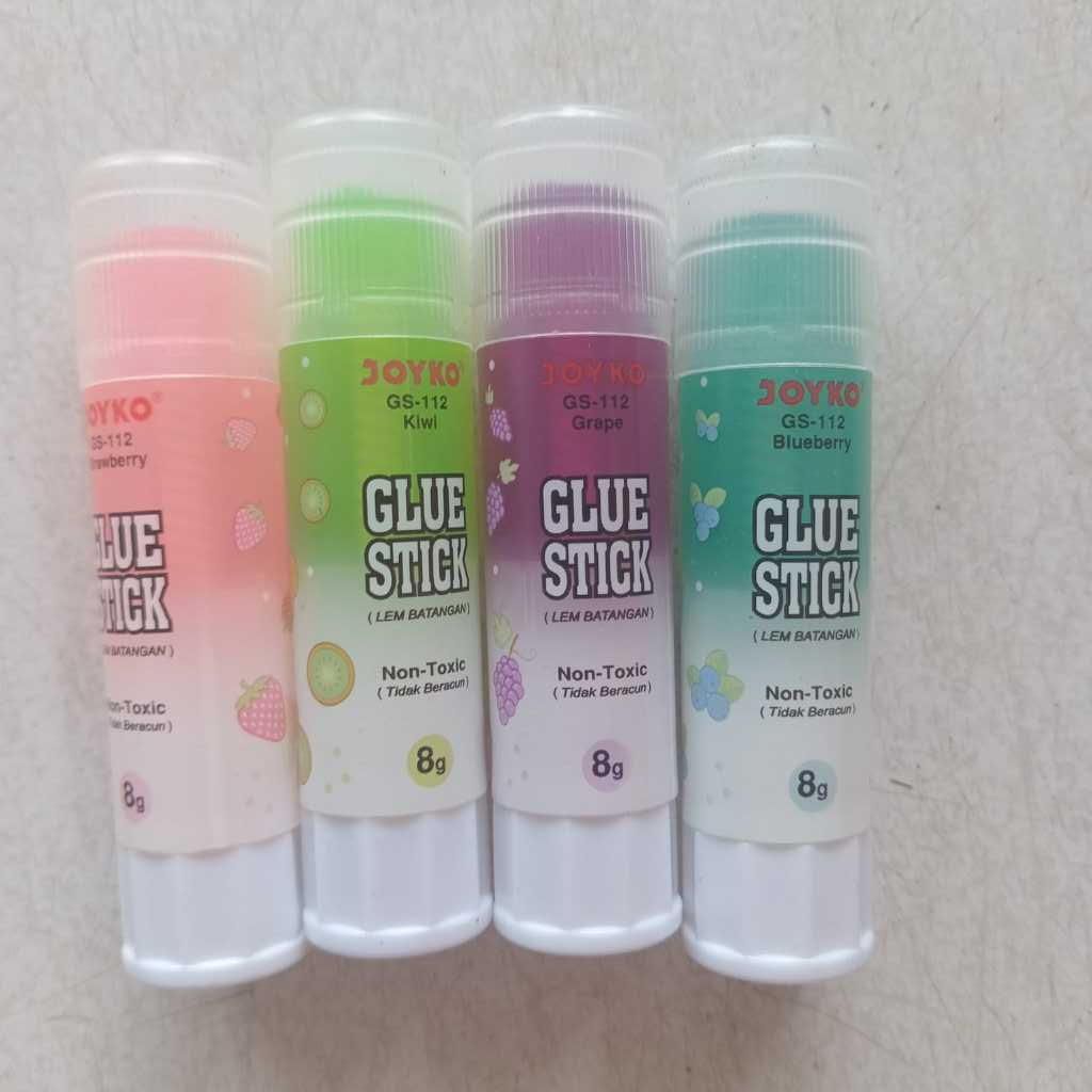 

joyko 1 buah lem stik gs 112 8 gram glue stik warna warni joyko per pcs - enc.sup
