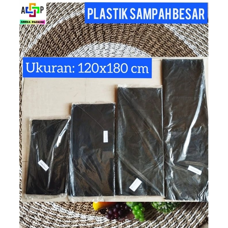 Kantong Plastik Sampah Hitam 120x180x0.5 Micron/Plastik Sampah Besar/Plastik Sampah Jumbo/Plastik pa