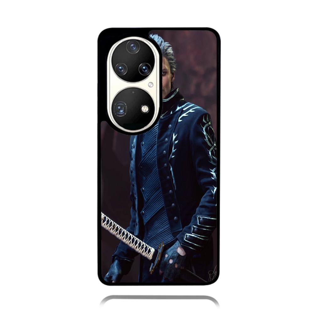 Case Phone Huawei P50 P40 P30 P20 PRO TPU Rubber Custom Softcase VERGIL Devil May Cry Figure