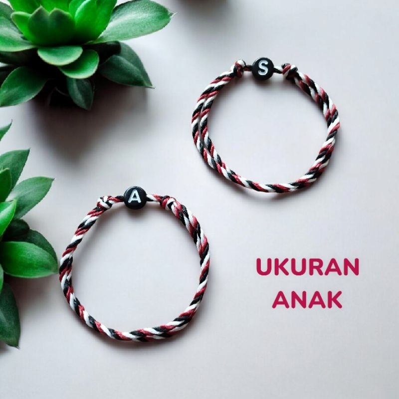 Tridatu Gelang Bayi Gelang Anak Inisial Huruf A-Z