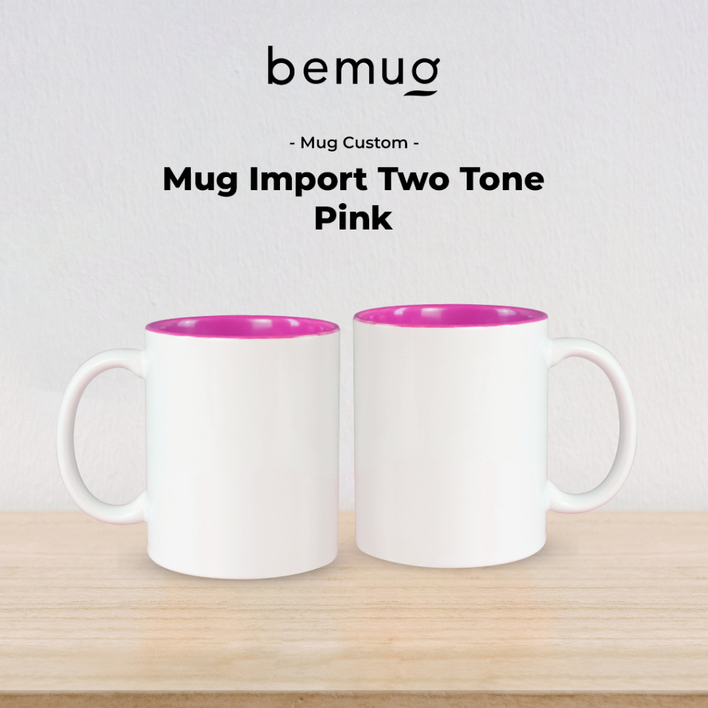 MUG POLOS COATING IMPORT TWOTONE - SUBLIM PRESS DIGITAL MUG TWOTONE IMPORT WARNA