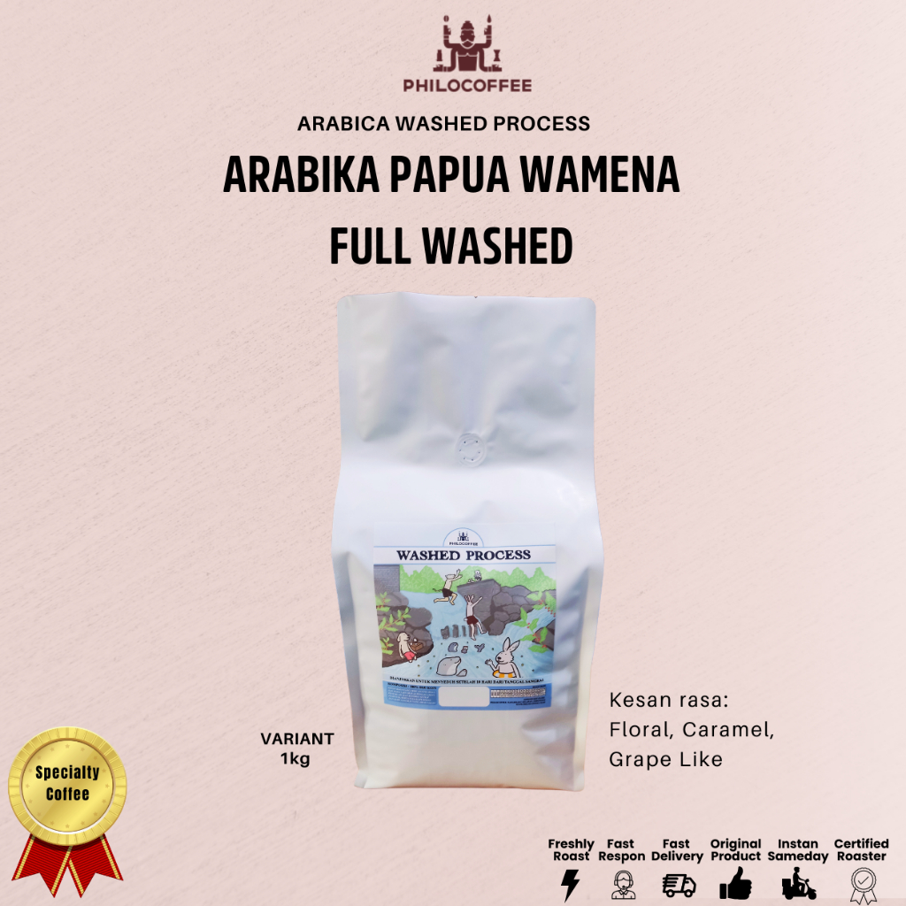 

Kopi Arabika Papua Wamena Full Washed 1kg | Arabica Coffee - 1kg, Biji Kopi