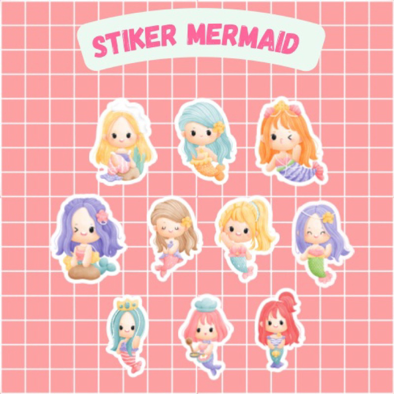 

STARLY- (A3) STIKER MERMAID STIKER DUYUNG STIKER LUCU STIKER ANAK STIKER BAGUS