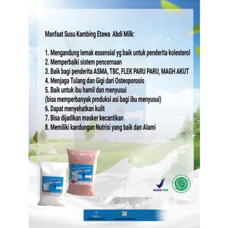 

Susu Kambing Etawa Bubuk Abdi Milk