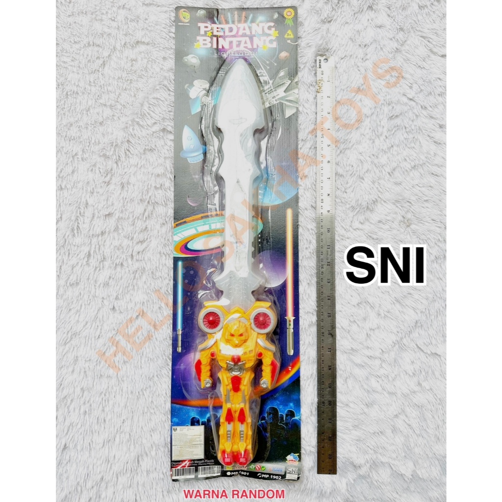 MAINAN MP 1902 PEDANG BINTANG LIGHTSABER ROBOT SUPERHERO BAGUS KEREN MAIN PERAN