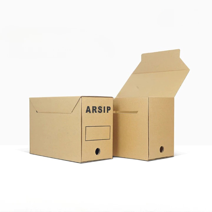 

10 pcs box file arsip cokelat polos bahan tebal premium kardus berkas dokument kantor ukuran 39x19x28 cm