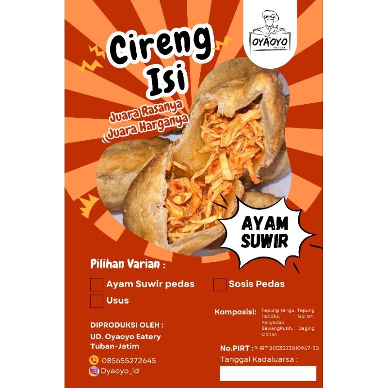 

CIRENG ISI AYAM SUWIR 6PCS