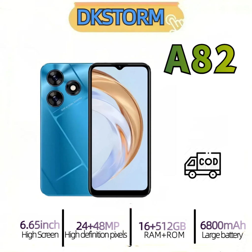 A82 6,65 inci 120Hz 5G Smartphone 16GB/512GB Dual SIM 24+48MP HD Camera Garansi Satu Tahun