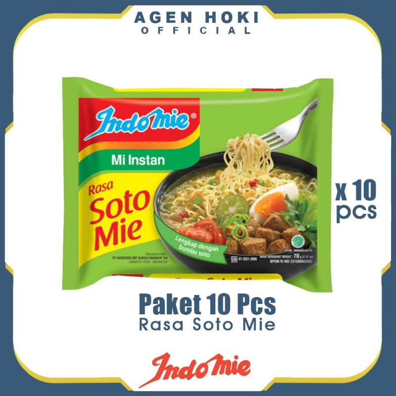 

10 PCS INDOMIE KUAH RASA SOTO 70 GR - MIE INSTAN KUAH MURAH
