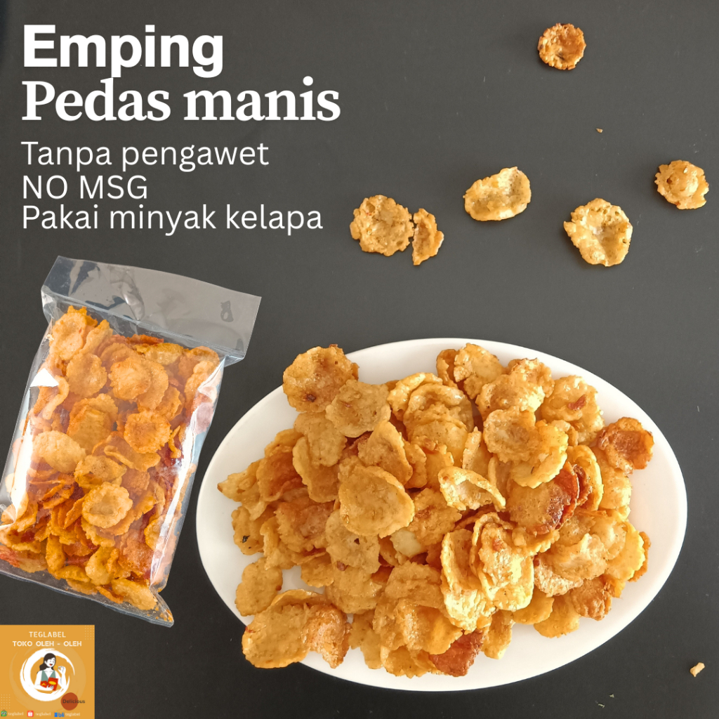 

Emping Melinjo Pedas Manis Premium Pakai Minyak Kelapa Tanpa Pengawet