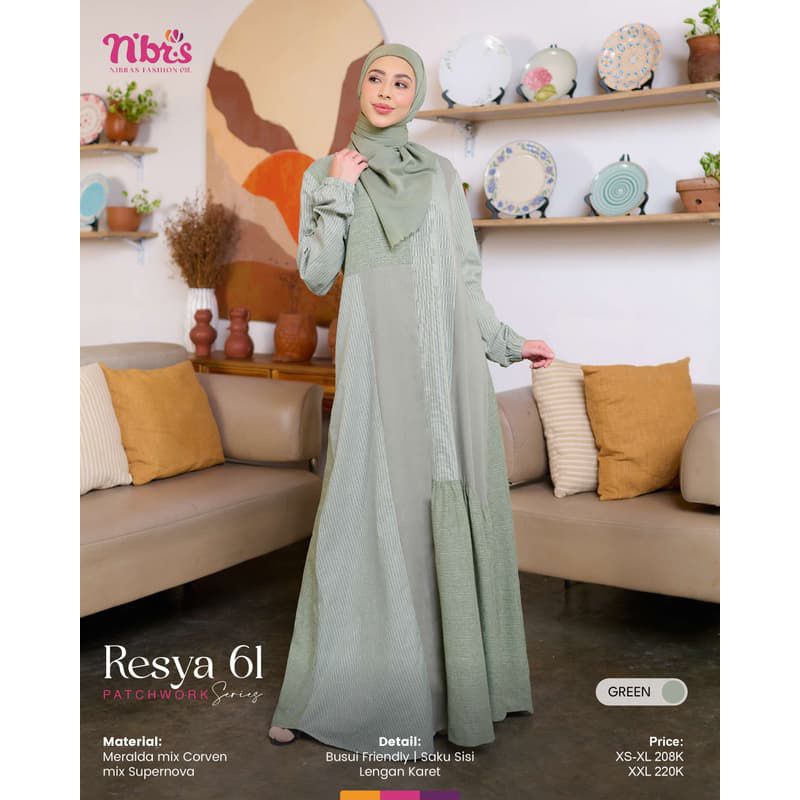 GAMIS WANITA GAMIS NIBRAS RESYA 61 GAMIS DEWASA GAMIS NIBRAS PROMO GAMIS MURAH