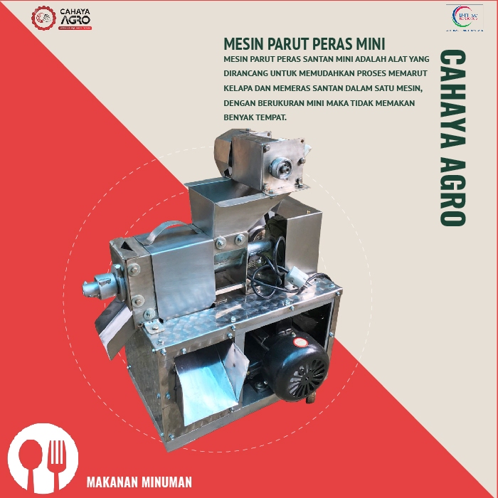 Mesin Parut Dan Peras Santan Berukuran Mini
