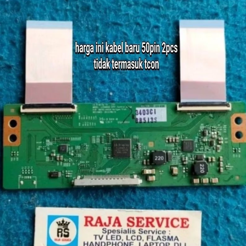 kabel baru tv LG 42LM3410 lvds flaxible dari tcon ke panel lcd 50pin