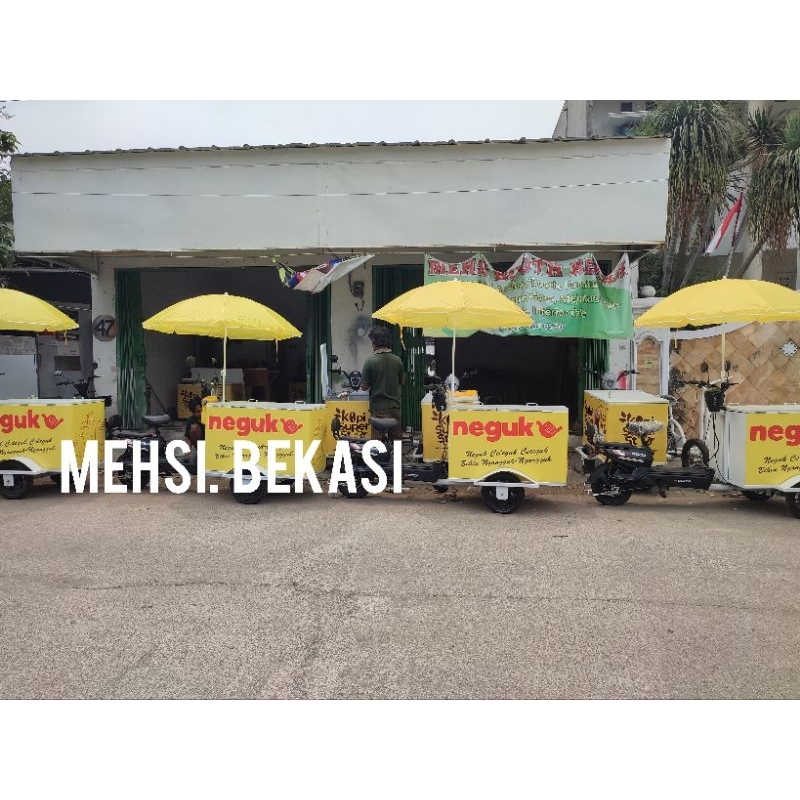 Gerobak sepeda listrik /Gerobak kopi keliling