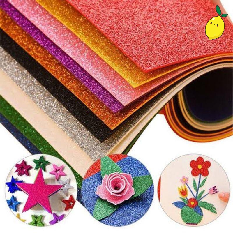 Busa Hati Glitter / Eva Foam / Sponge Sheet / Spon 40x60cm (2mm)