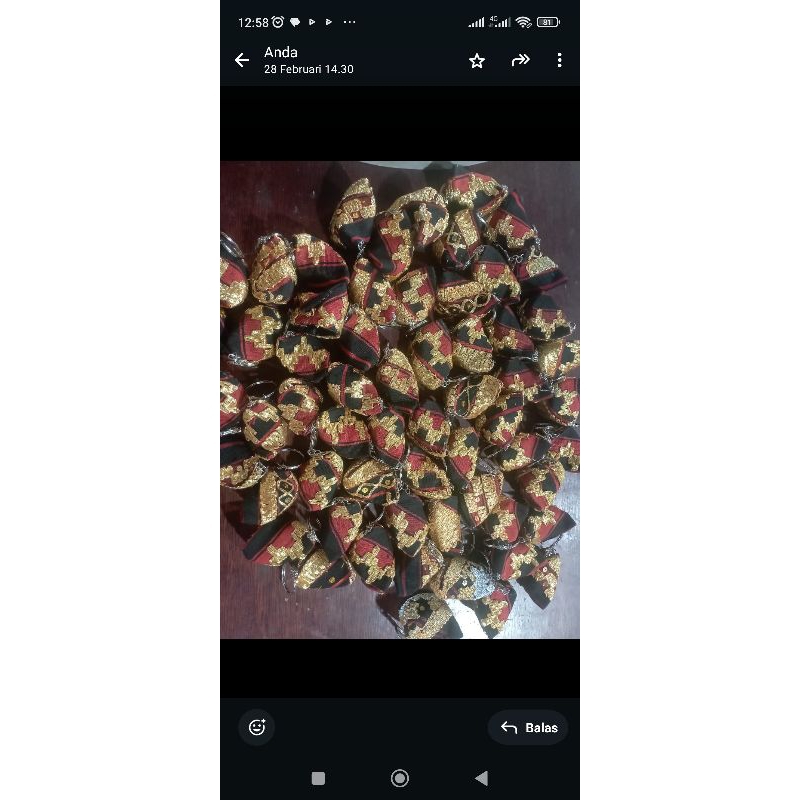 (bisa cod) gantungan kunci peci tapis  kapal oleh oleh khas Lampung souvenir khas Lampung kerajinan 