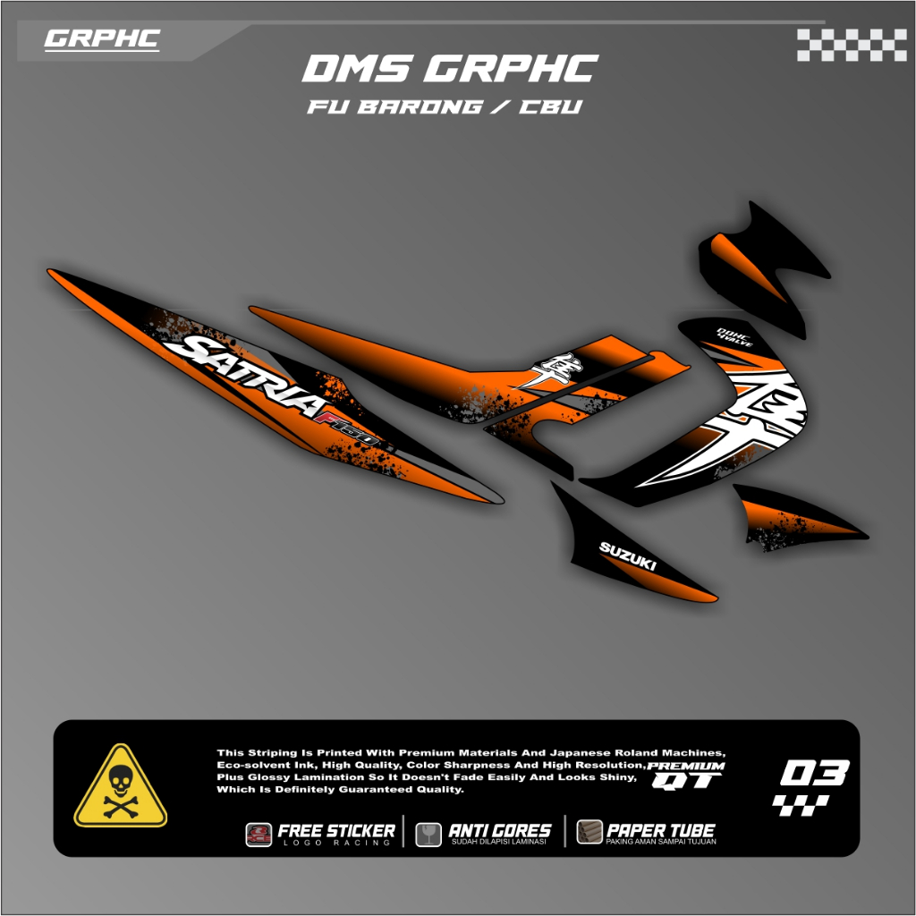 Striping Satria Fu Barong - Striping Fu Old lama - Variasi