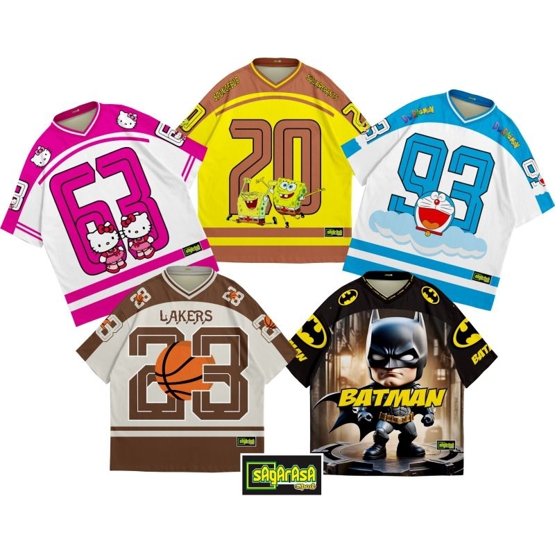kaos anak pria wanita Jersey vintage jersey anak jersey oversize