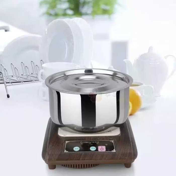 Baru Panci Set Mangkok Stainless Wadah Sayur Baskom Plus Tutup Stock Pot 5in1