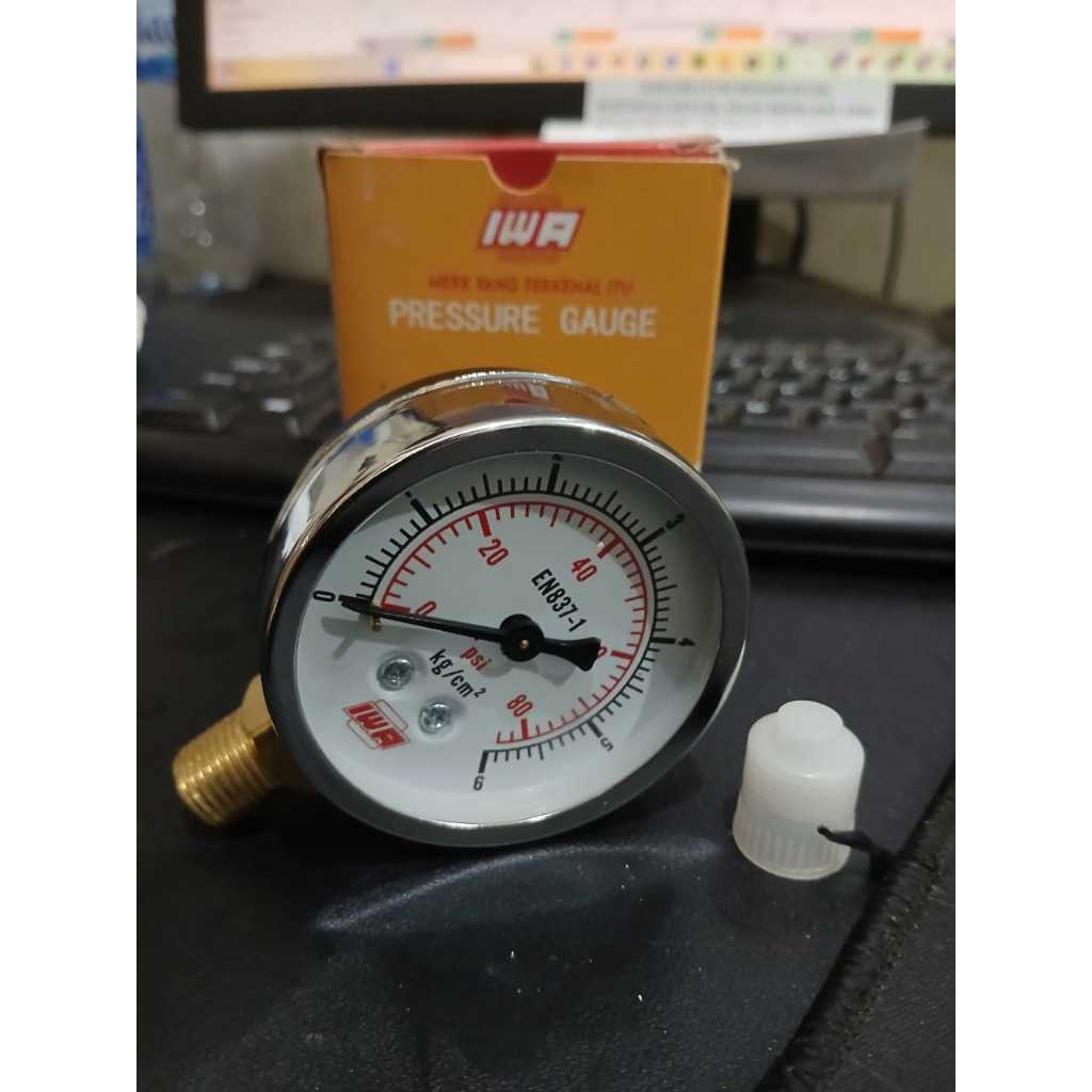 MONOMETER / PRESSURE GAUGE 6BAR/6KG 80PSI DRAT 1/4 JAPAN TEKHNOLOGY