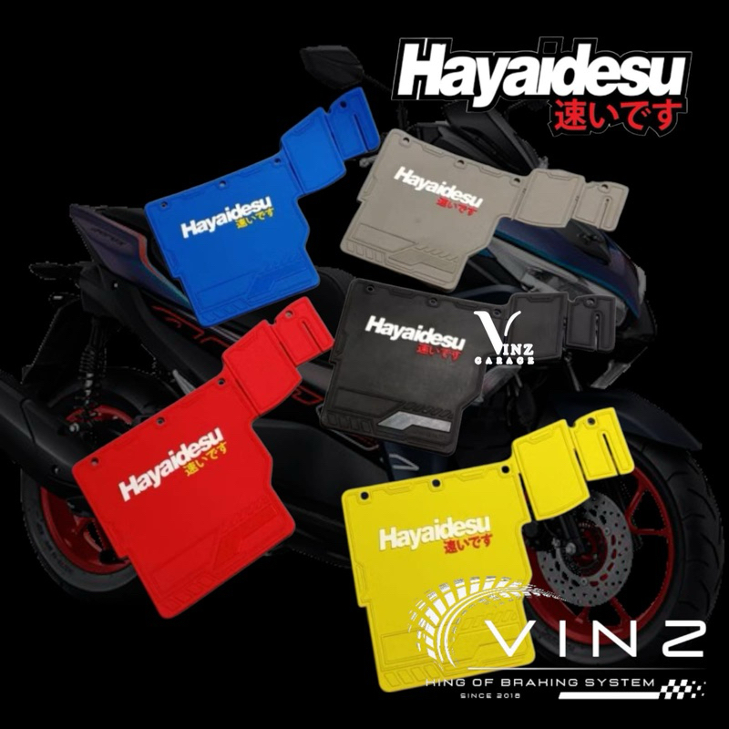 Mudflap Hayaidesu Yamaha Aerox Old Aerox New // Penahan Lumpur Premium Original By Hayaidesu