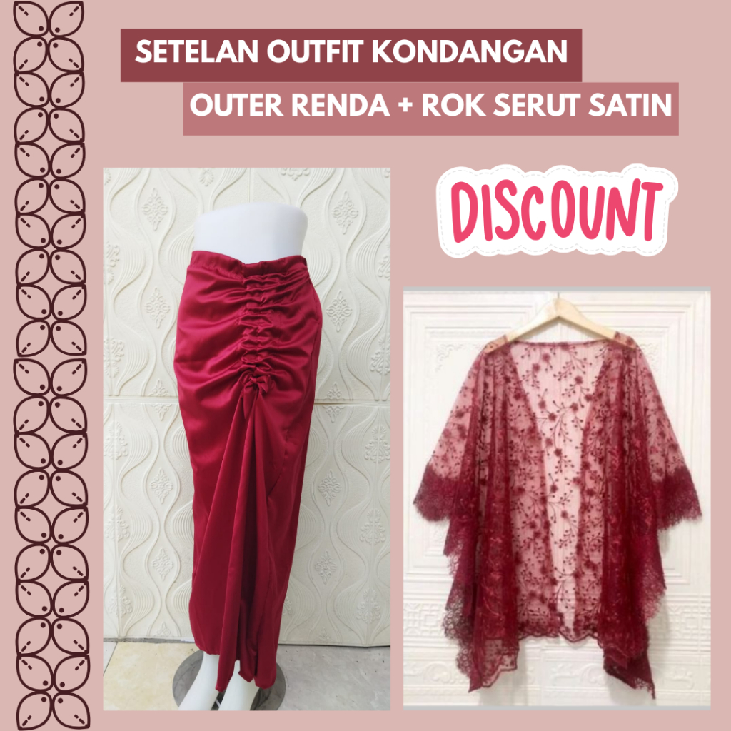 Set kebaya outer tille pita cantik mix satin kebaya kondangan wisuda bridesmaid kebaya moderen mewah