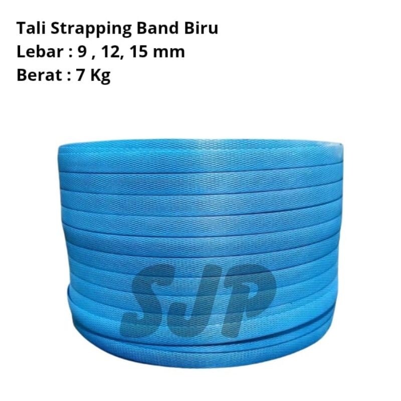 

Tali Packing - Tali Strapping Band Biru - Tali klem / uk. 9 mm, 12 mm, 15 mm- 7 kg / 1 roll