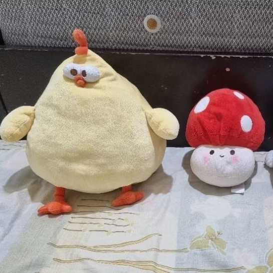 ya boneka MINISO doll - chicken ayam seri dundun lembut - ocean series plush toy octopus gurita - mu