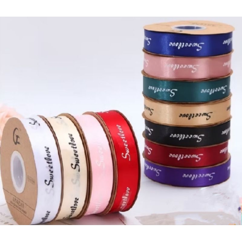 

1 Yard (90) Pita Satin Import Sweetlove - Pita Sweet Love 2,5 - Pita kado