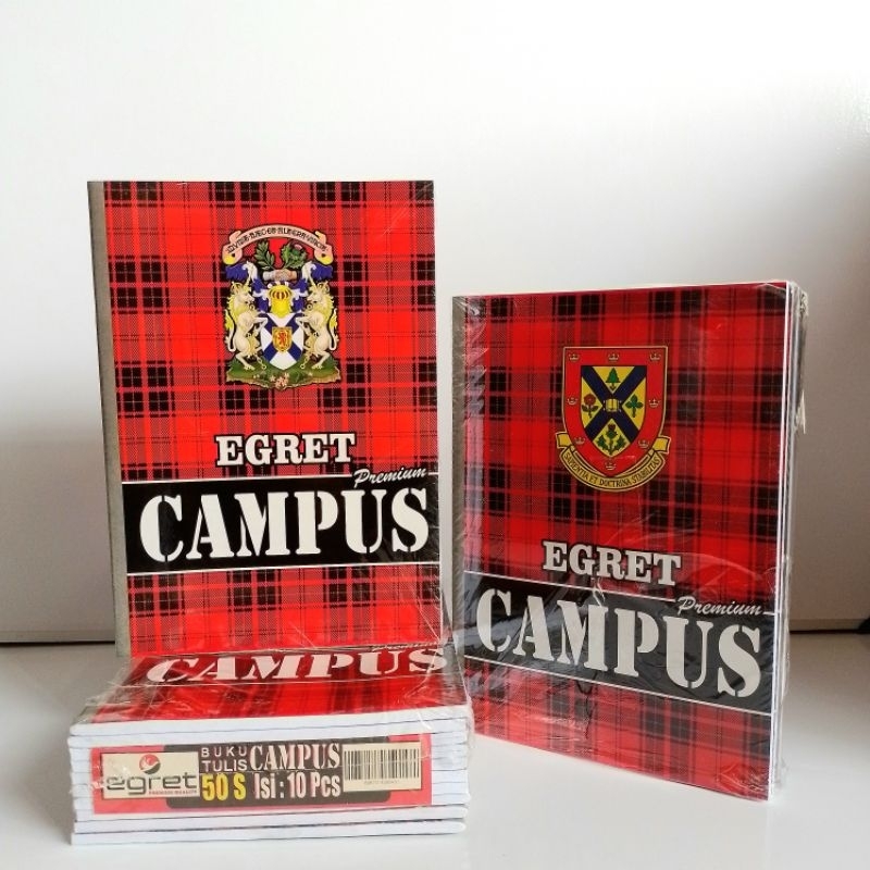 

Buku Tulis Campus Boxy Egret 50 Lbr Tebal Kertas 80 Gsm ( Pak 10 Buku ) [ Original ]