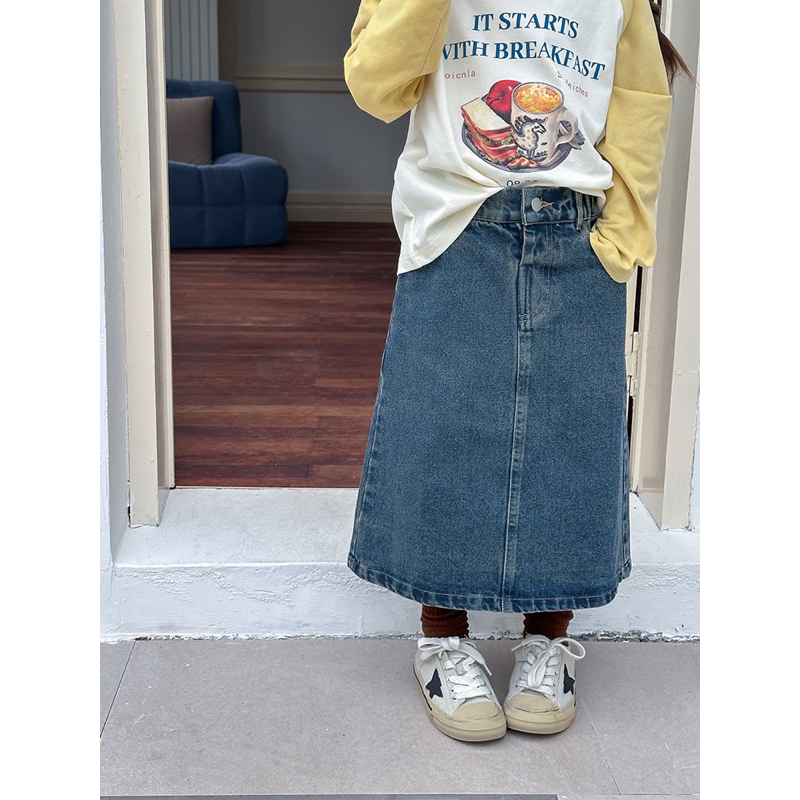 Korea Denim Skirt / Rok Jeans Anak Perempuan / Rok Denim Anak Perempuan