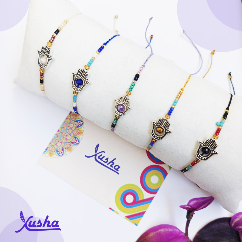 Xusha Hamsa - Gelang Hamsa Motif Unik Aksesoris Wanita Pria Premium