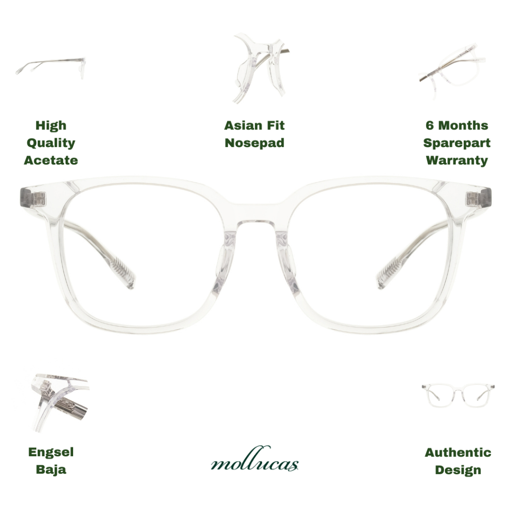 Mollucas - Mollucas Kaihulu C3 Gel - Frame Kacamata - Pria/Wanita - Minus/Silinder/Plus