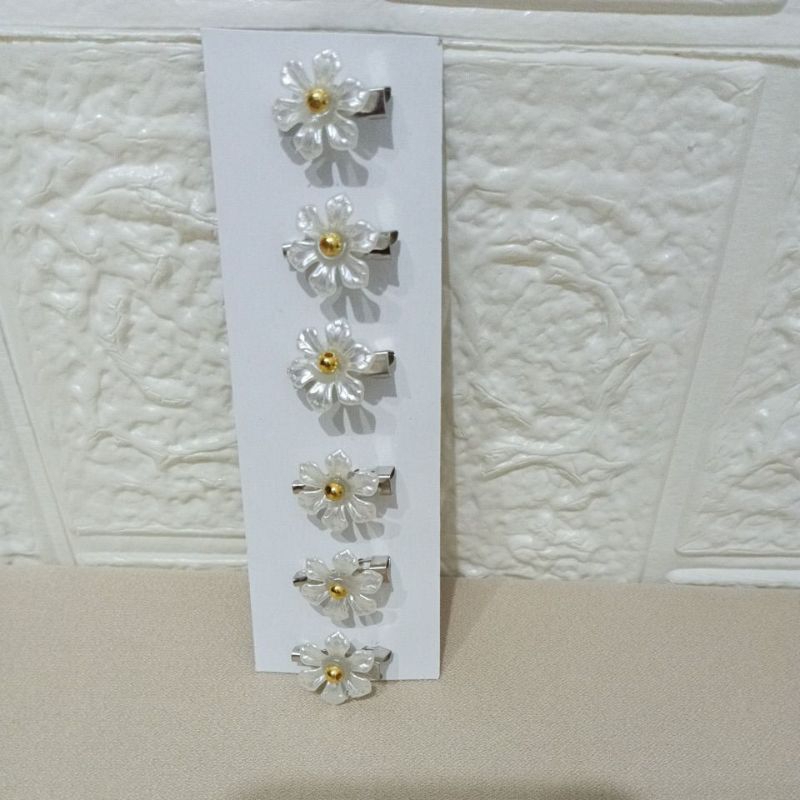 Bros Hijab Mini Kecil Bunga Snow Gold