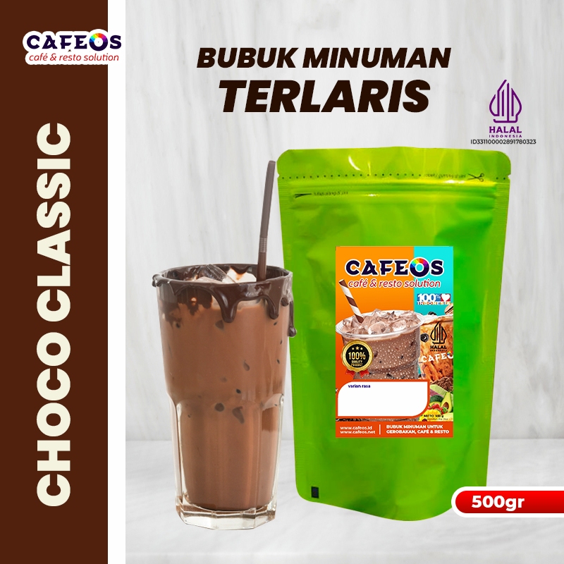 

CAFEOS Bubuk Minuman Kekinian Rasa Coklat Choco Classic Kemasan 500 gram