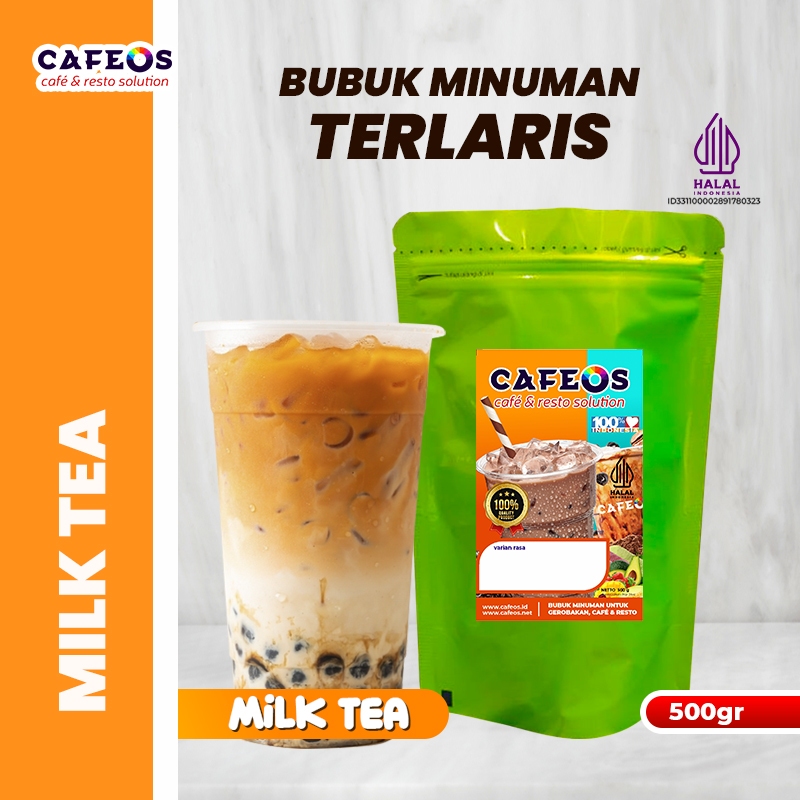 

CAFEOS Bubuk Minuman Kekinian Aneka Es Teh Jumbo Rasa Milk Tea Kemasan 500 gram