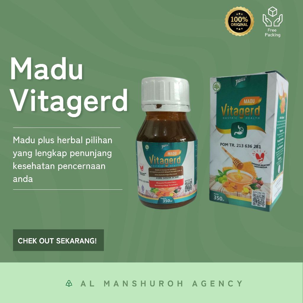Madu Herbal Madu Vitagerd Atasi Gangguan Pencernaan
