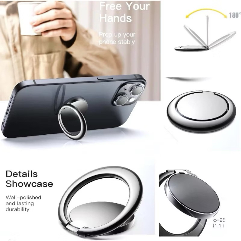 [ Magnetic ] Ring Holder HP Stand Bulat 360 Derajat Macaron - Ring Cincin Bulat Magnetic Phone Holde