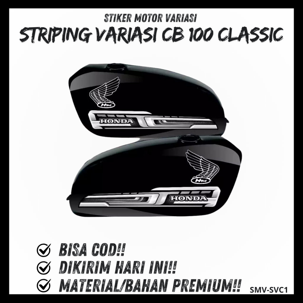 STRIPING VARIASI HONDA CB 100 / STICKER LIST HONDA CB 100