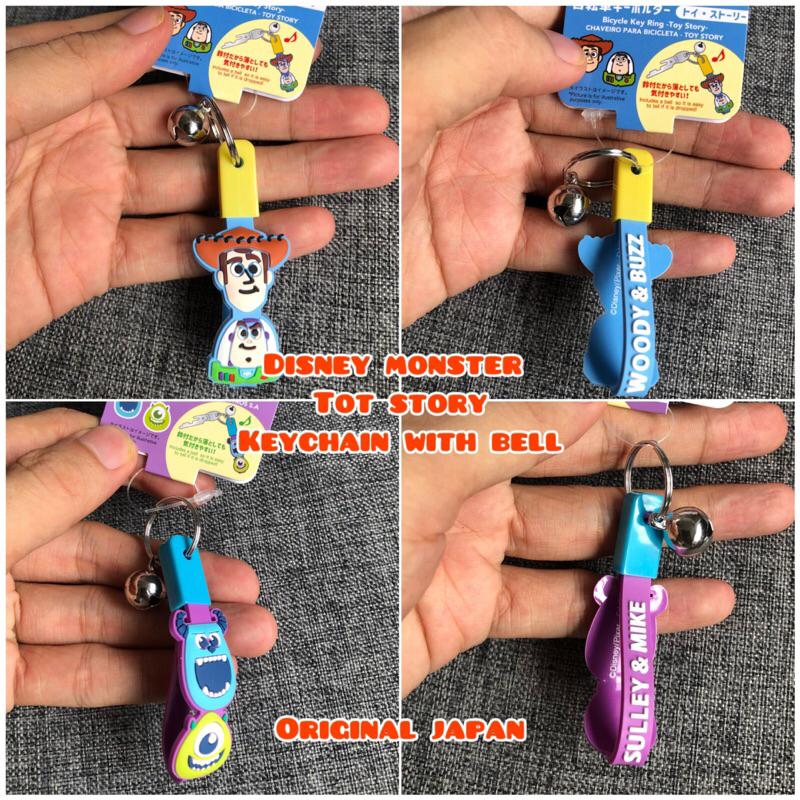 disney edition key chain bell toy story monster gantungan kunci Original Japan