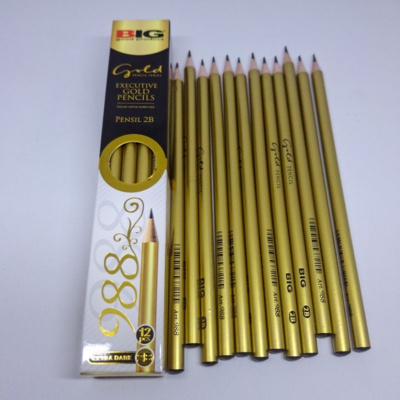 

1 Lusin Pensil 2B Big Gold