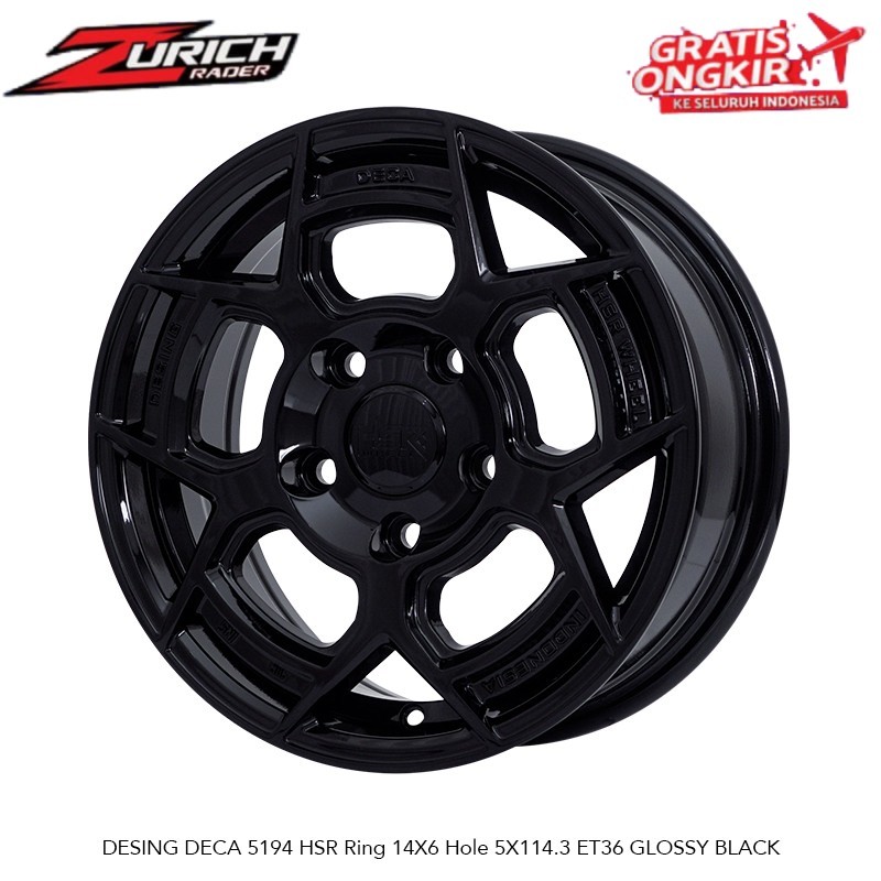 Velg Mobil R14 Hsr Wheel Desing Deca Pelek Racing Ring 14 L300 Grandmax Luxio Kuda