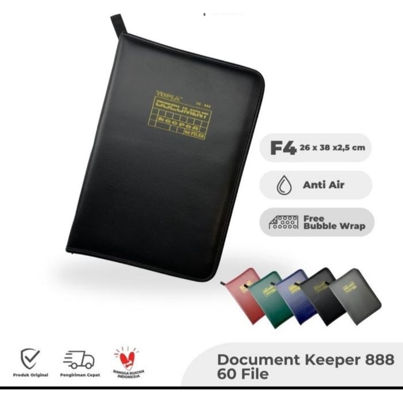 Topla Dokumen Keeper Folio Isi 60 File /  Map Ijazah Clear Holder