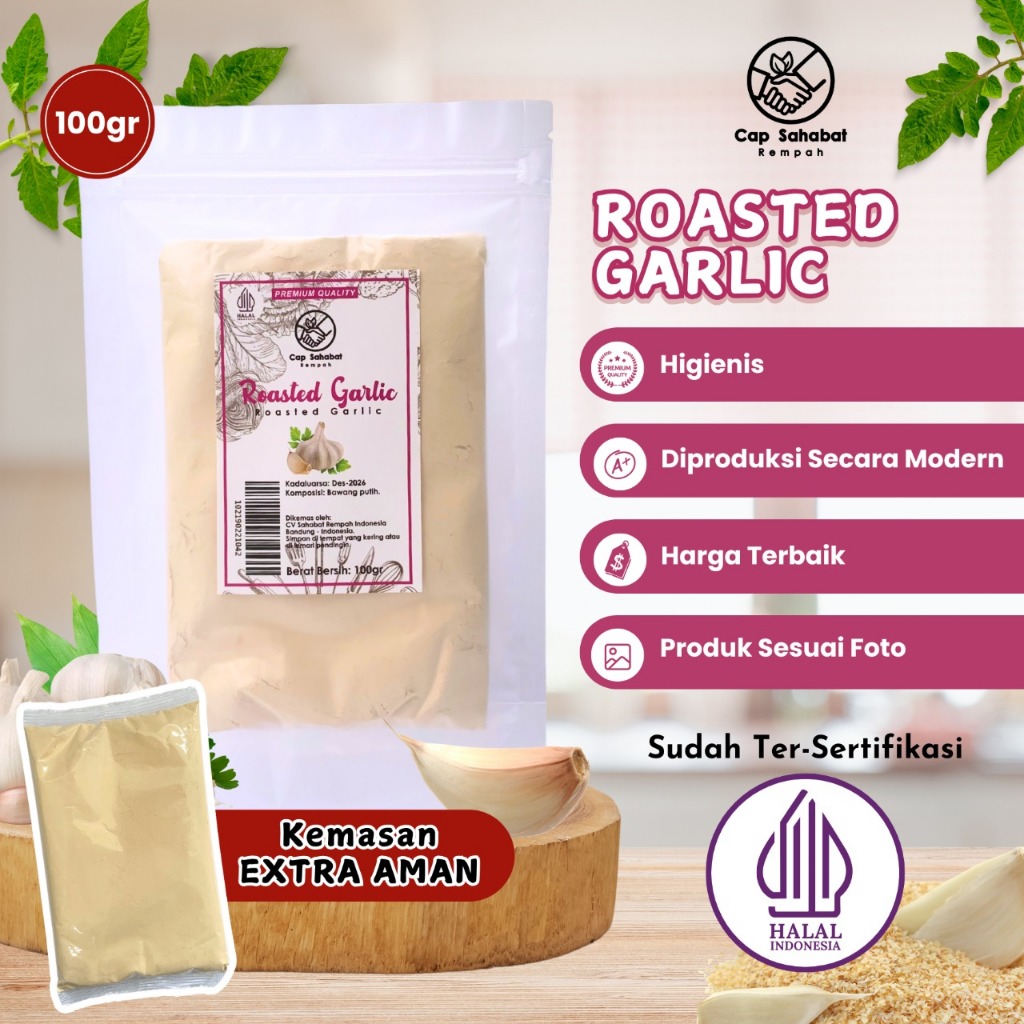

100gr Roasted Garlic Powder / Bawang Putih Panggang Bubuk / Rempah / 100% PREMIUM QUALITY