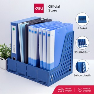 

Deli Rak Buku / Box File 4 Sekat Tahan Lama 33777