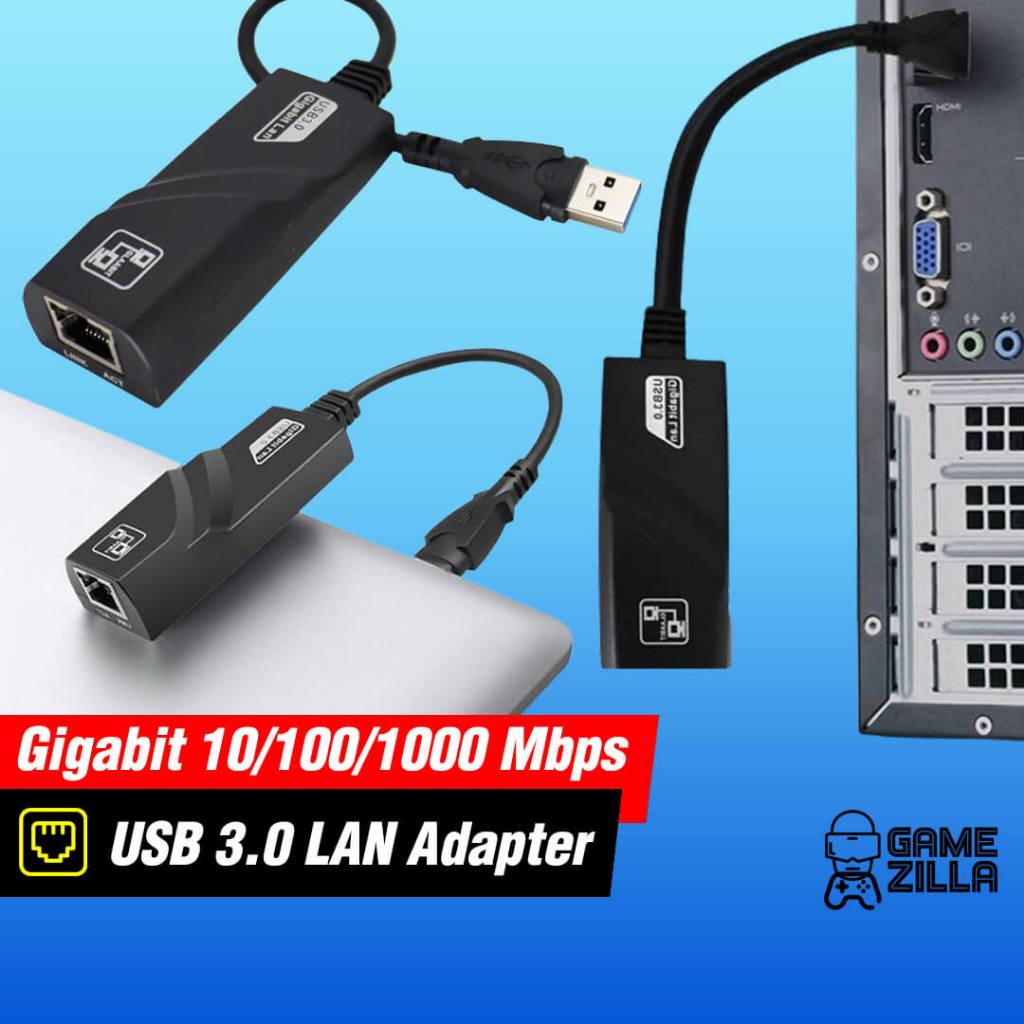 Converter USB to Ethernet LAN RJ45 Adaptor Gigabit Network & Wireless Card