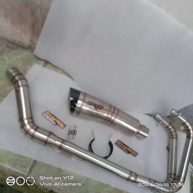 knalpot BASS GAHAR R9 H2 full system for Mt 25 R25 ninja 250 fi old ninja 250fi new ninja 250 karbu 