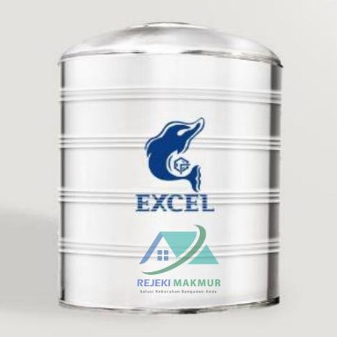 Toren Tandon Tangki Air Stainless Steel AISI 304 Excel GS 700 TK ( Tanpa Kaki / Rata ) Kapasitas 600