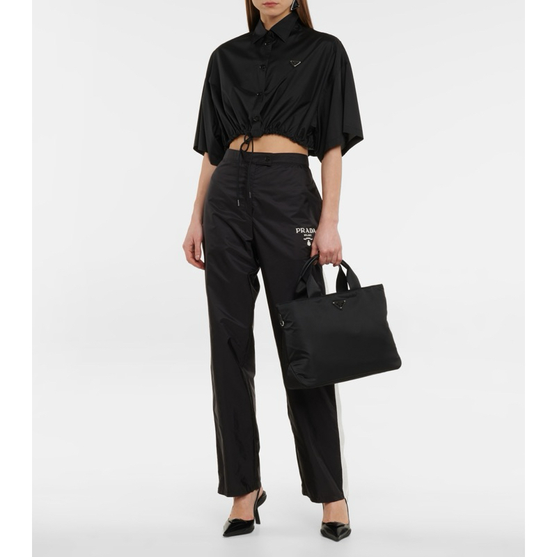 [VIP] Prada Leather Trimmed Nylon Tote