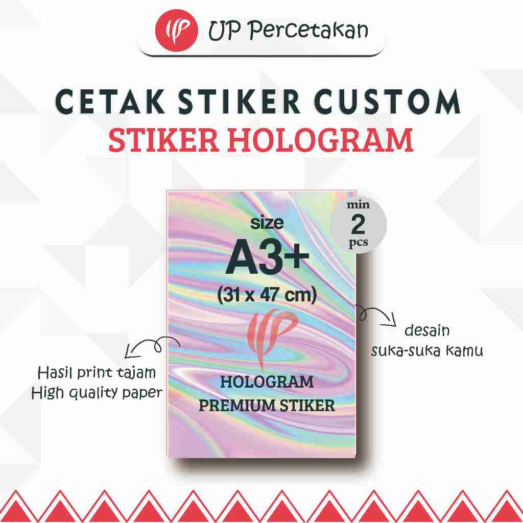 

Cetak Stiker Hologram Premium A3+ bisa KISS CUT & DieCut